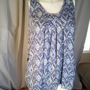 Blue Sky Sleeveless Relaxed Tank Top